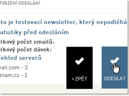 Potvrzení odeslání e-mailu